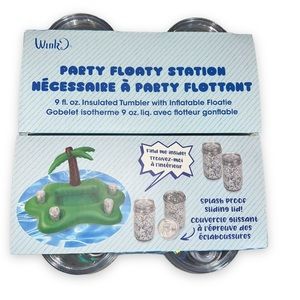 NEW Party Floaty Station 9 fl. oz. Insulated Tumblers with Inflatable Floatie